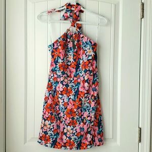 Lulus  Flower Dress, neck tie, size small